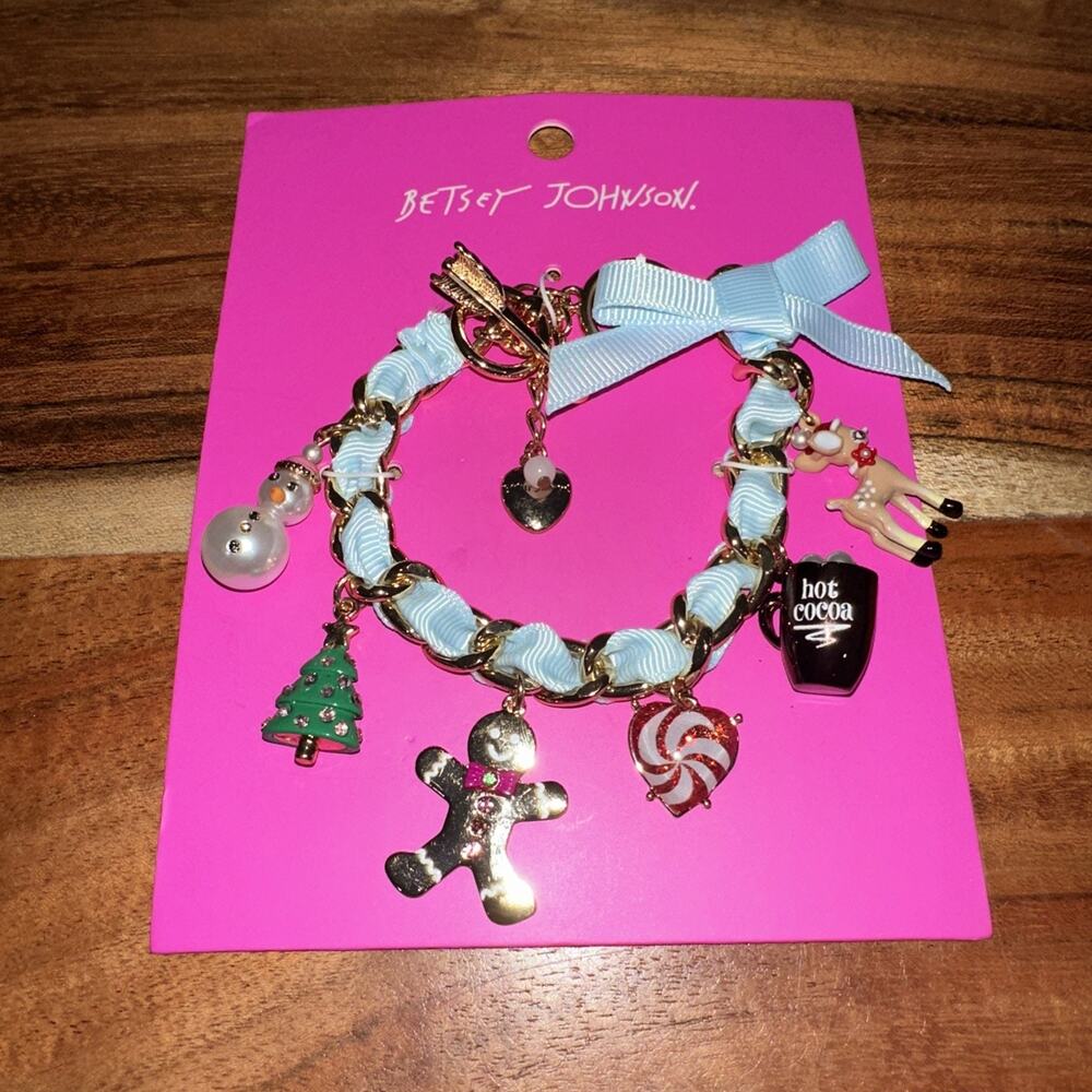 Betsey Johnson Women’s Charm Bracelet Christmas Inspired